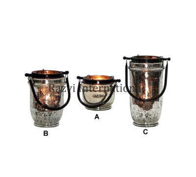 HURRICANE WITH HANDLE-3
Item Code: A 641-3
Finish: Mercury Glass
Material: Glass
Keywords: HURRICANE WITH HANDLE-3
