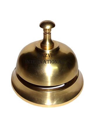 OFFICE TABLE BELL 
Item Code: A 1084
Finish: Antique
Material: Brass
Keywords: OFFICE TABLE BELL