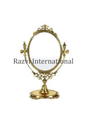 BRASS TABLE MIRROR
Item Code: A 496
Finish: polished
Material: Brass
Keywords: BRASS TABLE MIRROR
