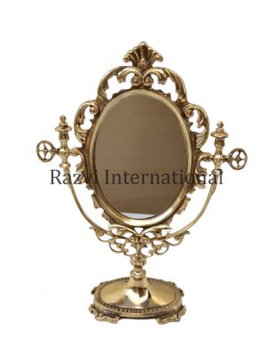 TABLE MIRROR
Item Code: A 883
Finish: Antique
Material: Brass & Glass
Keywords: POLAND