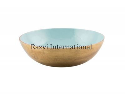 LIGHT TURQUOISE LARGE BOWL
Item Code: SR 1288-2
Finish: Brass Antique & Light Turquoise Enamel
Material: Aluminium
Keywords: LIGHT TURQUOISE LARGE BOWL